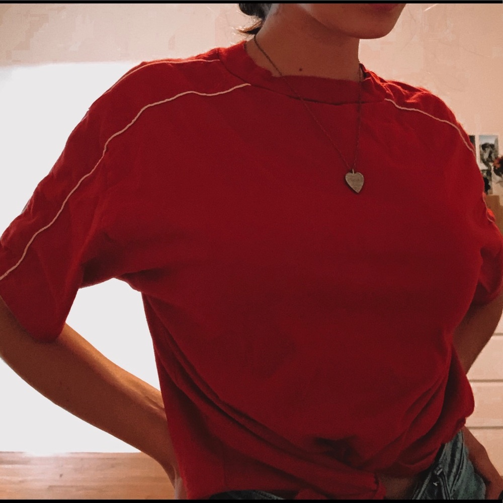 BRANDY MELVILLE OVERSIZED red T-SHIRT